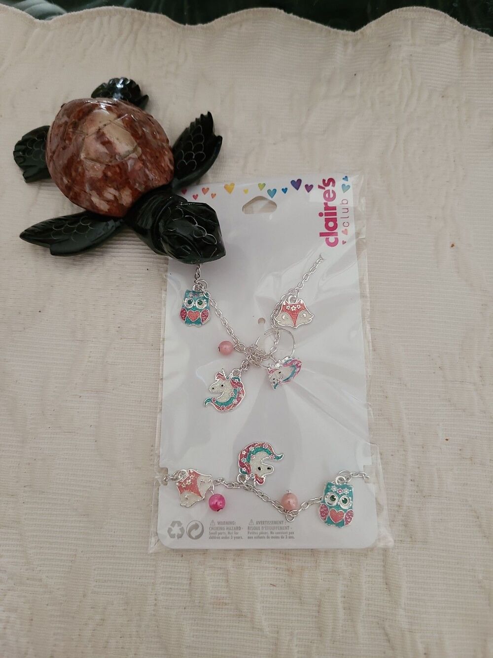 Claires club girls unicorn jewelry set